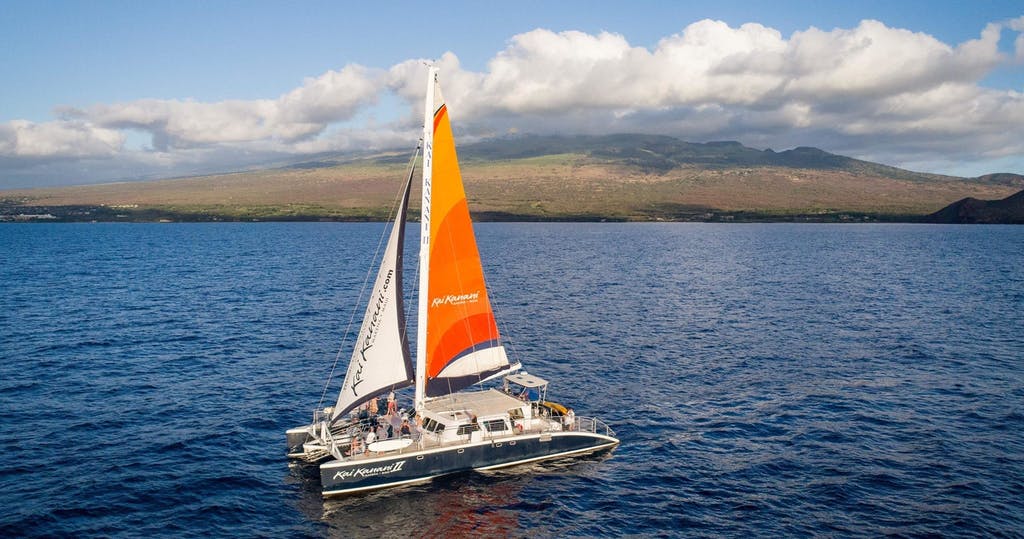 a small boat in a large body of water
